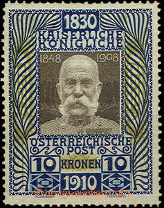 35701 - 1910 1910 Jubilee 10Kr, Mi.156, Mint very light marks from g