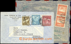 35707 - 1951-53 sestava 2ks let. dopisů zaslaných do Německa, vyf