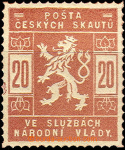 35783 - 1918 PLATE PROOF Pof.SK2 in/at hněděoranžové color, supe