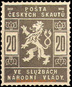 35787 - 1918 PLATE PROOF Pof.SK2 in brown color, dull gum, superb, e