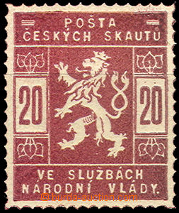 35789 - 1918 PLATE PROOF Pof.SK2 in vine red color, superb, exp. by 