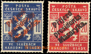 35795 - 1918 Pof.SK3, 4, celková falza přetiskových zn. Příjezd