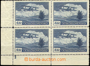 35843 - 1930 III.emise  Pof.L11 I.typ s DZ1, rohový 4-blok, kat. 24