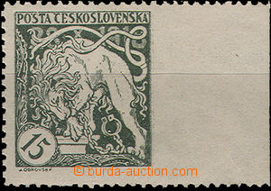 35870 - 1919 Pof.27C with omitted perf in R margin, very lightly hin