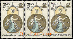 35975 - 1978 Pof.2326 Orloj, vodorovná 3-páska s DV na ZP 18/1 (ry