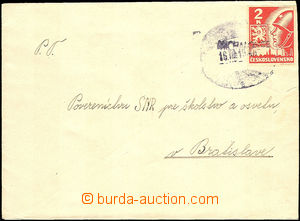 35980 - 1945 Košické  dopis vyfr. zn. 2Kč, Pof.354, provizorní o