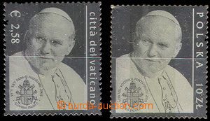 35981 - 2003 POPE JAN PAVEL II.  coedition silver stamps Vatican (Mi