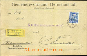 36031 - 1909 R dopis (úřední) z Heřmanovic do Bruntálu, vyfr. z