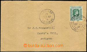 36035 - 1951 letter with Mi.91, CDS St.Johns/ OCT.16.51, arrival pos