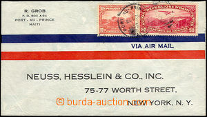 36036 - 1937 airmail letter to USA, with Mi.261 and 268, CDS Port Au