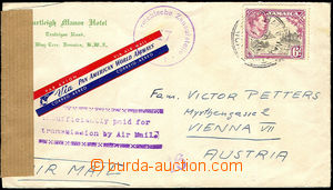 36040 - 1949 airmail letter to Austria, with Mi.129, CDS Half-Wa?/ F