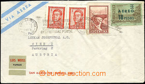 36041 - 1963 air-mail letter to Austria, with Mi.704, 2x 767, 804, M