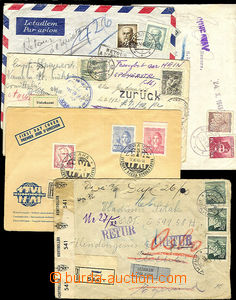 36184 - 1945-50 comp. 5 pcs of air-mail letters addressed 1x to Norw