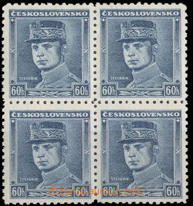 36217 - 1939 1939 Pof.0351 blue Štefánik, block of 4, fresh, cat. 
