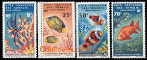 36220 - 1966 Mi.377-80 Fishes, air-mail, mint never hinged, c.v.. 30