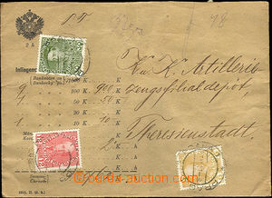 36226 - 1911 peněžní dopis vyfr. zn. Mi.143, 145, 148, DR Praha 2