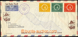 36280 - 1957 SCOUTING / NIZOZEMSKÉ ANTILY oblong envelope FDC with 