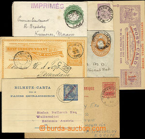 36287 - 1896-1947 OVERSEAS  comp. 9 pcs of p.stat, contains PC Congo