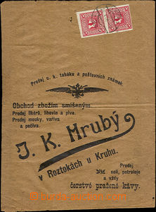 36308 - 1909 sáček s potiskem zaslaný jako novinová zásilka, vy