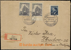 36359 - 1945 Bolševismus nikdy!  PR117, Praha 1/ 2.II.45 na R dopis