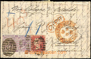 36419 - 1863 skládaný dopis zaslaný z Londýna 7.No.63 do Švýca