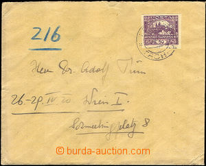 36435 - 1920 dopis zaslaný do Vídně, vyfr. zn. 50h fialová, Pof.
