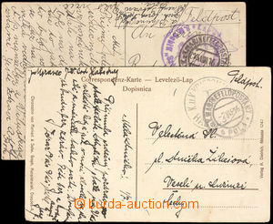 36473 - 1916 2x pohlednice z lodí : S.M.Schiff Szént Istvan, kulat