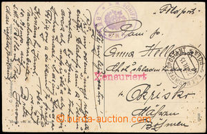 36482 - 1915 S.M.SCHIFF BELLONA fialové 2-kruhové razítko s orlic