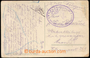 36513 - 1917 S.M.S. KRONPRINZ ERZHERZOG RUDOLF violet oval pmk with 