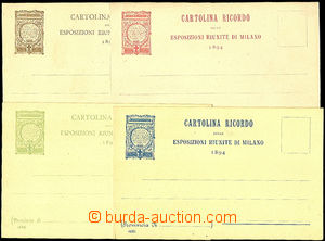 36560 - 1894 4 pcs of cards with additional-printing Esposizioni Riu