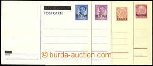 36567 - 1940 LUXEMBURG  sestava 4ks přetiskových dopisnic, Mi.P3, 