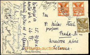 36613 - 1926 ŠPANIEL Otakar (1881–1955), Czech sculptor, postcard