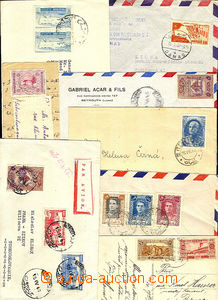 36641 - 1929-57 IRAN, SYRIA, LEBANON  comp. 9 pcs of entires address
