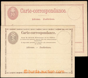 36647 - 1873/74 dopisnice Mi.P4 a P6, dobrá kvalita, kat. 55€