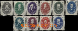 36731 - 1950 Mi.261-270, bezvadný lep, pouze 3x kratší zoubek, ka