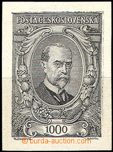 36793 - 1920 trial print 1000h in black color on chalky paper, exp. 