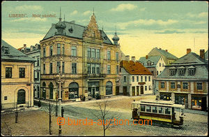 36833 - 1914 Liberec -  jednozáběrová, Malé náměstí s tramvaj