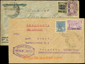 36876 - 1931-32 2 pcs of air-mail letters delivered to Europe commun