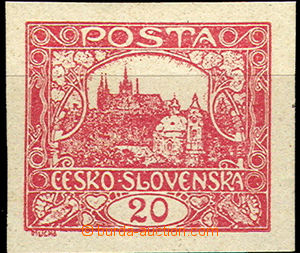 36878 -  Pof.9N, 20h červená nezoubkovaná, zk. Gilbert, kat. 3800
