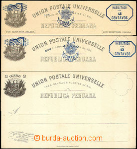 36913 - 1880? PERU collection of 7 pieces of post cards : Mi.P1, 4/I