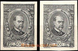 36915 - 1920 trial print 500h + 1000h in black color on chalky paper