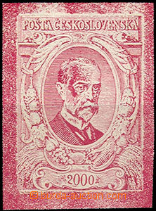 36916 - 1920 trial print 2000h in red color on paper with gum
