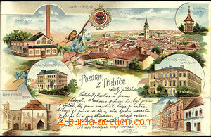 37019 - 1903 Třebíč -  multi-view color lithography., i.a. power 