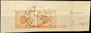 37046 - 1896 pair Austrian newspapers. revenues 1 Kr, Mi.7 on/for pa