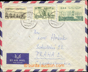 37047 - 1959 air-mail letter to Czechoslovakia, with Mi.V37, V48, V4