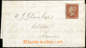 37058 - 1853 folded letter with 1p, Mi.3, very wide margins and clea