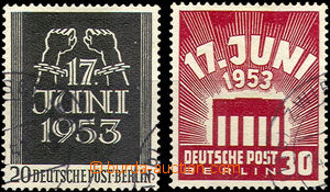 37088 - 1953 Mi.110-11 Povstání, clear postmark, good condition, c