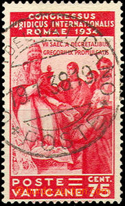37106 - 1935 Mi.48 Congress, clear postmark, overlapping, good condi