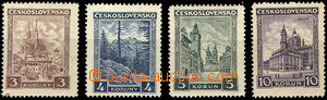 37132 - 1929 Pof.254-257, Towns and country, superb, c.v.. 410CZK