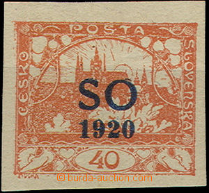 37157 -  Pof.SO11ZT, modrý přetisk na zn. 40h, zk. Kar., Mr.
